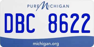 MI license plate DBC8622