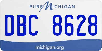 MI license plate DBC8628