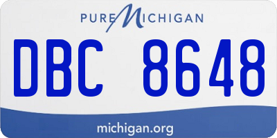 MI license plate DBC8648