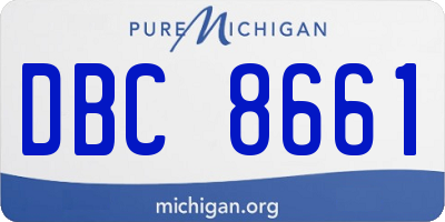 MI license plate DBC8661