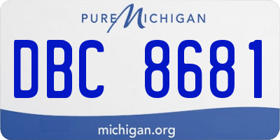 MI license plate DBC8681