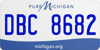 MI license plate DBC8682