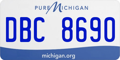 MI license plate DBC8690