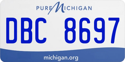 MI license plate DBC8697