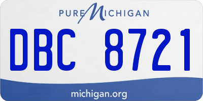 MI license plate DBC8721