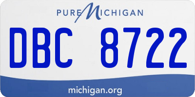 MI license plate DBC8722
