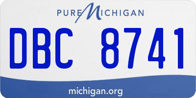 MI license plate DBC8741