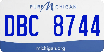 MI license plate DBC8744