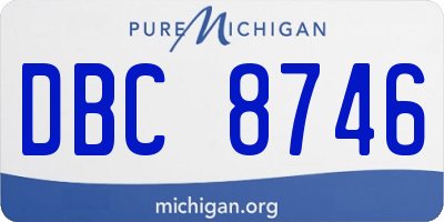 MI license plate DBC8746