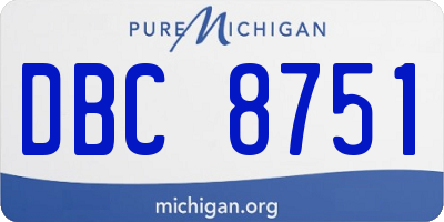 MI license plate DBC8751