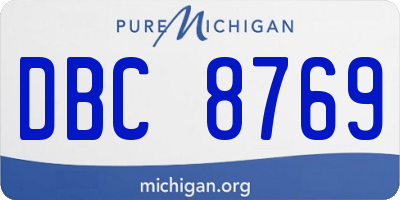 MI license plate DBC8769