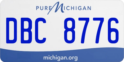 MI license plate DBC8776