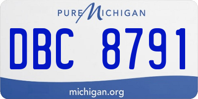 MI license plate DBC8791