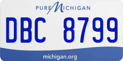 MI license plate DBC8799