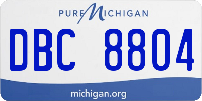 MI license plate DBC8804