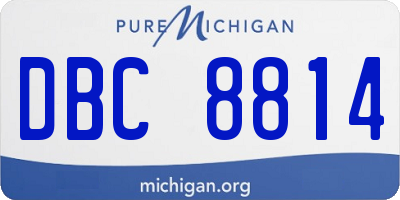 MI license plate DBC8814