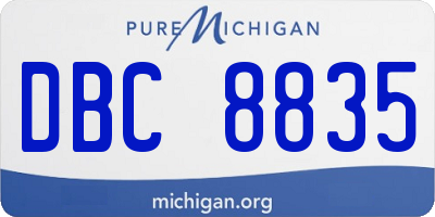 MI license plate DBC8835