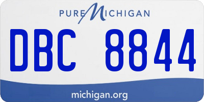 MI license plate DBC8844