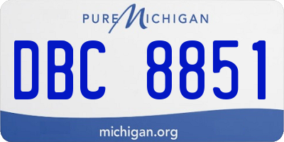 MI license plate DBC8851