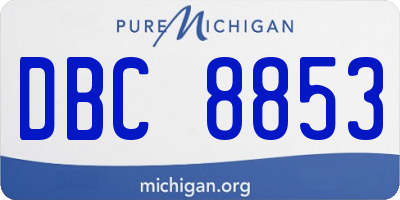 MI license plate DBC8853