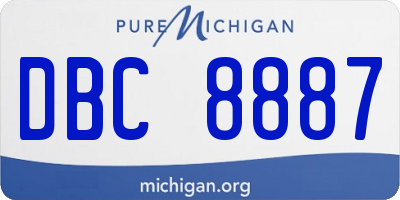 MI license plate DBC8887