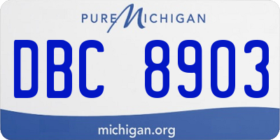 MI license plate DBC8903
