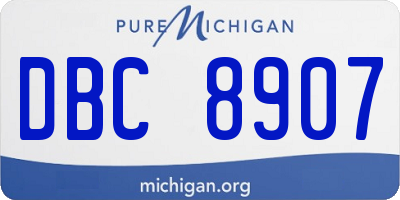 MI license plate DBC8907