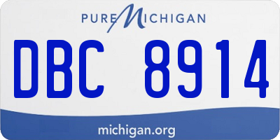 MI license plate DBC8914