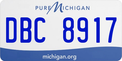 MI license plate DBC8917
