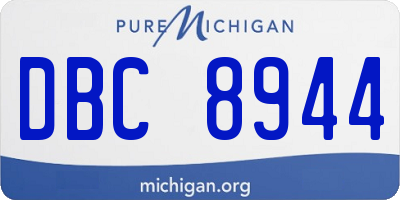 MI license plate DBC8944