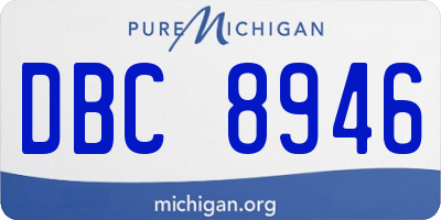 MI license plate DBC8946