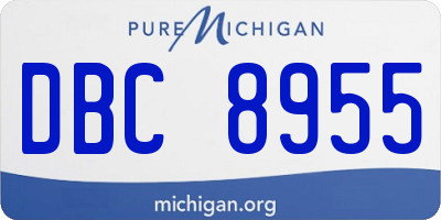 MI license plate DBC8955