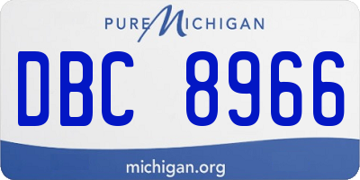 MI license plate DBC8966