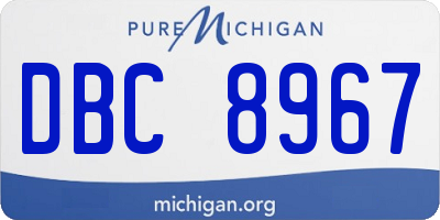 MI license plate DBC8967