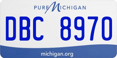 MI license plate DBC8970