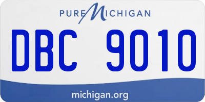 MI license plate DBC9010