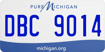 MI license plate DBC9014