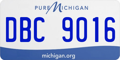 MI license plate DBC9016