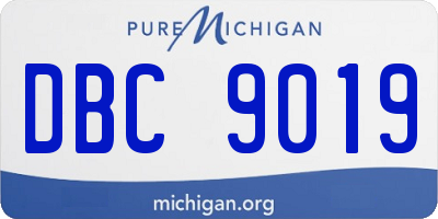 MI license plate DBC9019