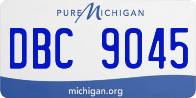 MI license plate DBC9045