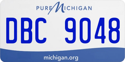 MI license plate DBC9048