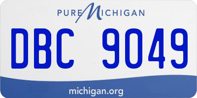 MI license plate DBC9049