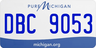 MI license plate DBC9053