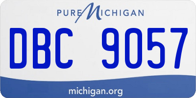 MI license plate DBC9057