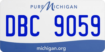 MI license plate DBC9059