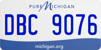 MI license plate DBC9076