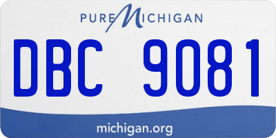 MI license plate DBC9081