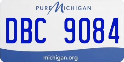 MI license plate DBC9084