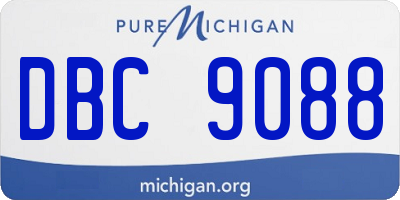MI license plate DBC9088