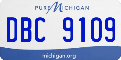 MI license plate DBC9109